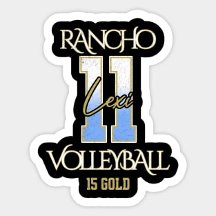 Lexi #11 Rancho VB (15 Gold) - Black Sticker